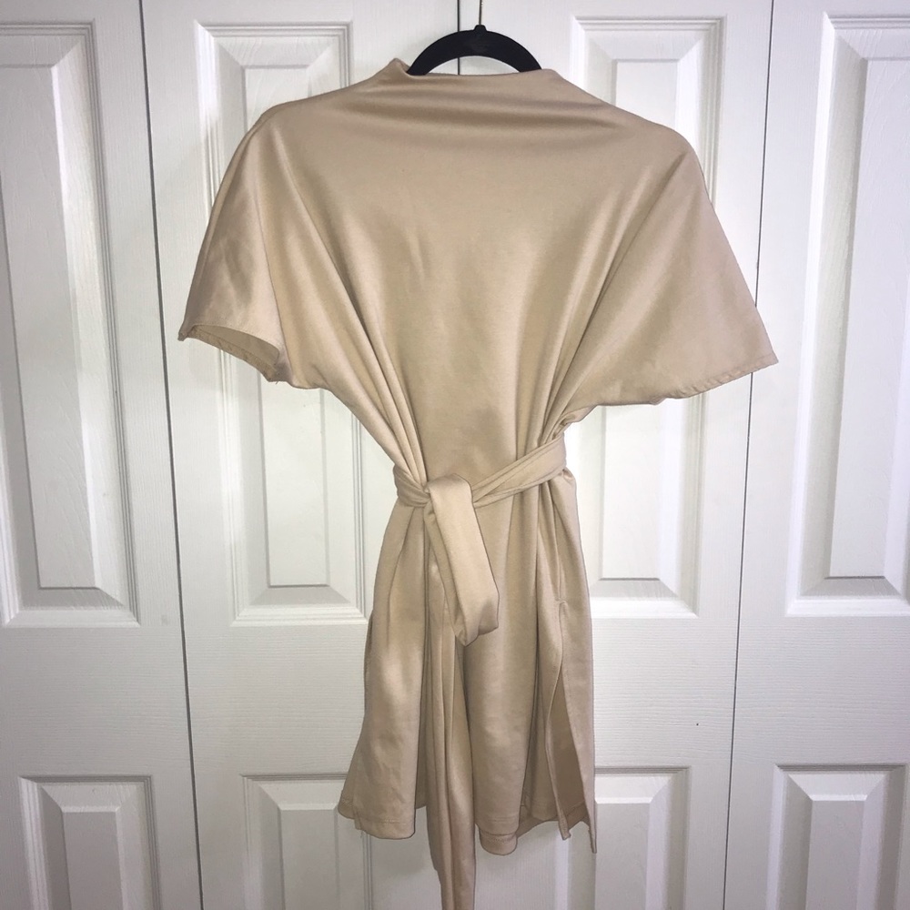 Missguided Beige Tie-Back Tunic